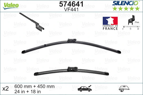 Lamela stergator fata Valeo RENAULT MEGANE IV Grand Coupe 2020-2025 - 574641