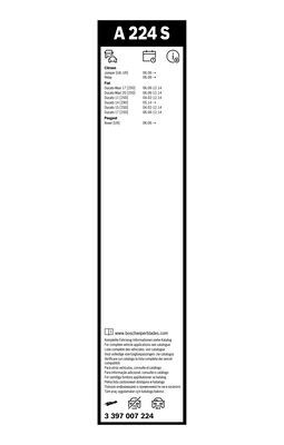 Lamela stergator ~ Fiat Ducato 2011 2012 2013 2014 2015 2016 2017 2018 2019 2020 2021 2022 2023 2024 ~ 3 397 007 224 ~ BOSCH