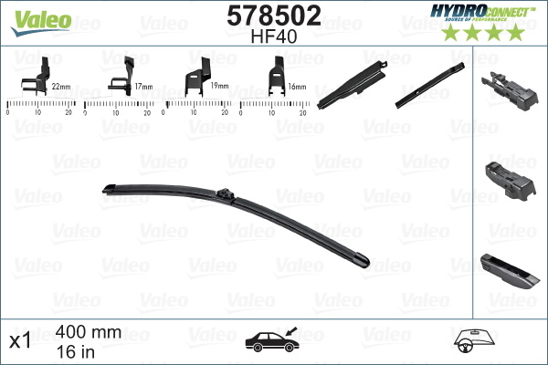 Lamela stergator # Opel Combo 2012 2013 2014 2015 2016 2017 2018 2019 2020 2021 2022 2023 2024 2025 # 578502 # VALEO