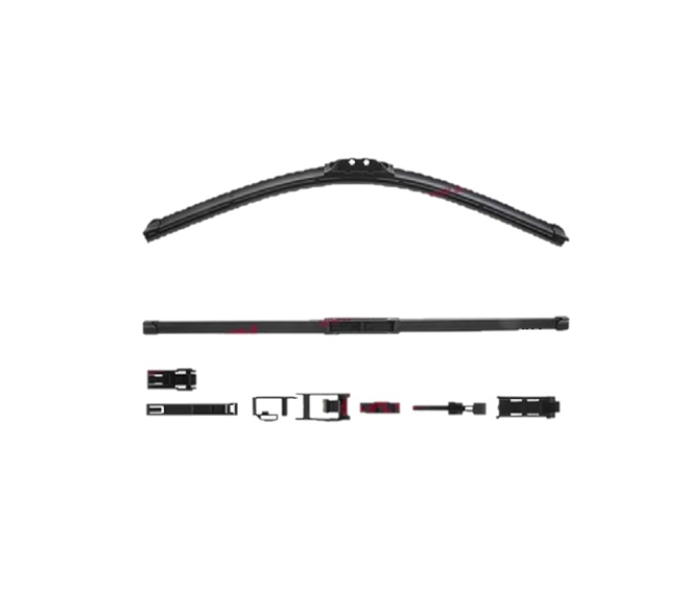Lamela stergator parbriz Alfa Romeo 145/146, 159, Audi A6, BMW 3/5/6, Fiat Albea, Bravo, Idea, Marea, Punto, Ford Fiesta, Lancia Musa, Y, Mercedes, Opel Meriva, Renault Megane, Saab 9-3, Smart Fortwo, 580 mm/23 in, 1 BUC, cu 5 adaptori, SRLine