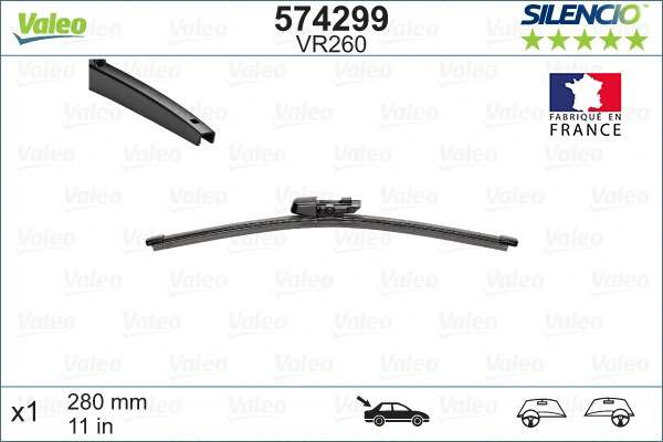 Lamela stergator spate Valeo VW GOLF SPORTSVAN VII (AM1, AN1) 2014-2020 - 574299