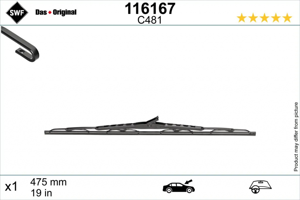 Lamela stergator SWF OPEL VECTRA A (J89) 1988-1995 - 116167