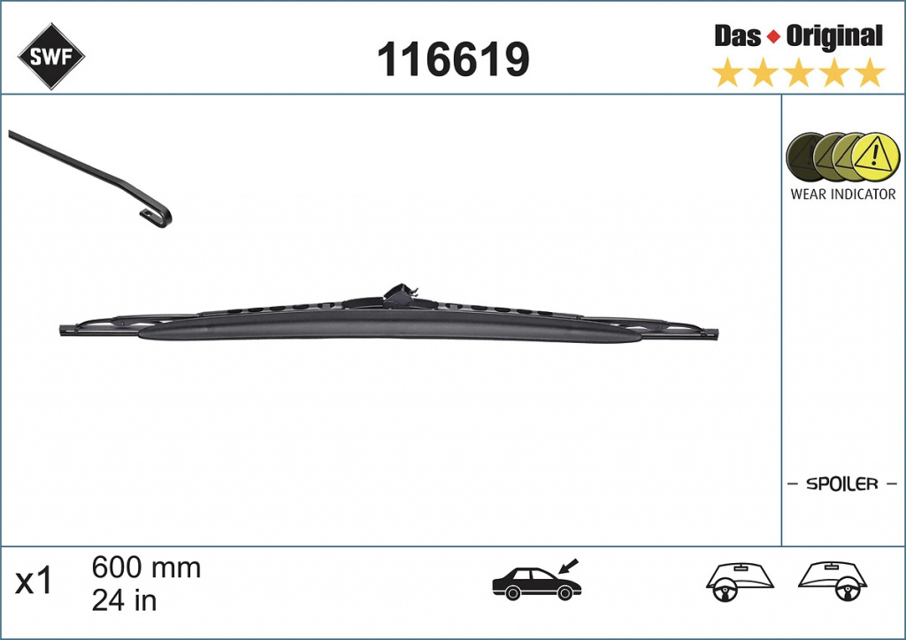 Lamela stergator SWF RENAULT SAFRANE II (B54_) 1996-2000 - 116619