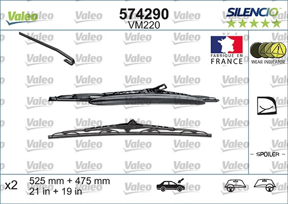 lamela stergator VALEO 574290 montare fa