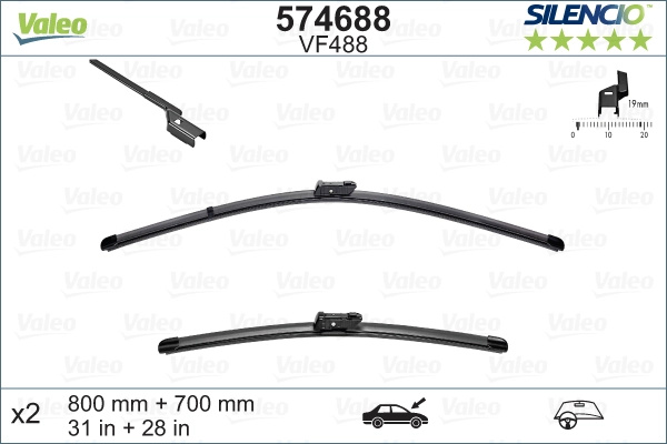 lamela stergator VALEO 574688 pentru OPE