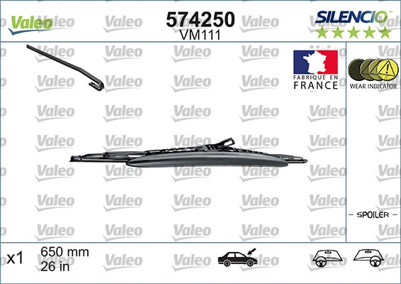 Lamela stergator Valeo LEXUS RX (_U3_) 2003-2008 - 574250
