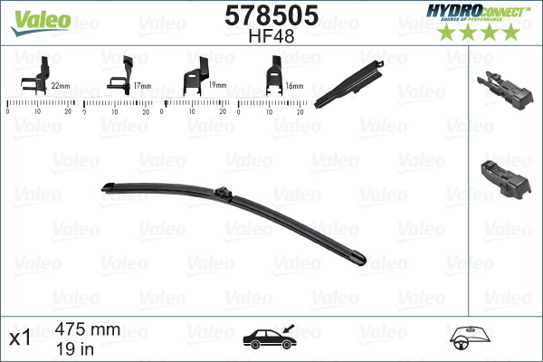 Lamela stergator # Vw Jetta 2010 2011 2012 2013 2014 2015 2016 2017 2018 2019 2020 2021 2022 2023 2024 2025 # 578505 # VALEO