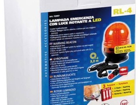Lampa de avertizare cu LED si baza magnetica