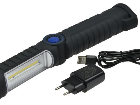 Lampa de lucru cu 1 LED+ 1 led UV Magneti Marelli 3W , cu cablaj, cu sistem de fixare, cu magnet, cu maner