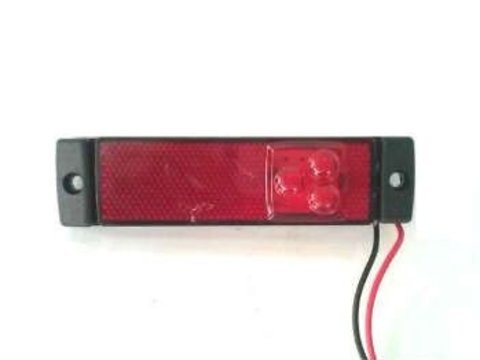 Lampa laterala rosie 14 x 06 3 LED-uri 24V