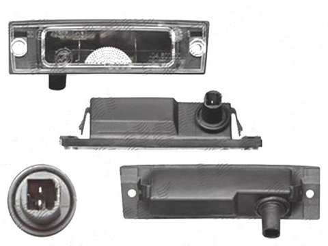 Lampa numar Fiat Punto 1 (176), 10.1993-09.1999, spate, Stanga, C5W, cu suport becuri, TYC
