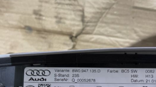 Lampa Plafoniera Led Audi a4 8W B9 - Ori