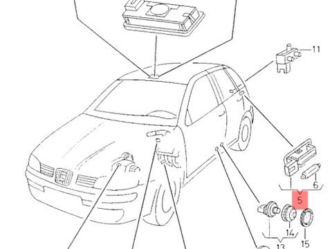 Lampa portbagaj Volkswagen Golf 6 Hatchback OEM 7L6947101A