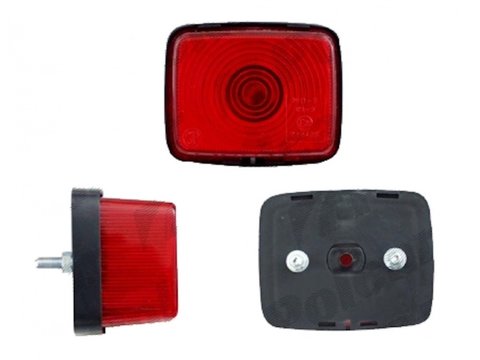 Lampa semnalizare auto BestAutoVest 12V/ 24V , rectangulara , Rosie, 80x65x45mm, 1 buc.