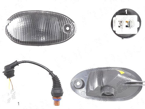 Lampa semnalizare Iveco Stralis, 2003-2013, fata, Stanga, cabina sofer, in parasolar cabina, cu cablaj, OEM/OES