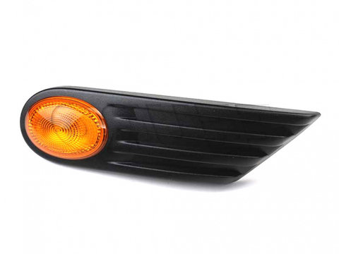 Lampa semnalizare laterala MINI ONE/COOPER/Clubman/ Clubvan/Coupe/Roadster/CabRio, 07.2007-2015, partea Stanga, portocalie, cu soclu bec, cu rama, OEM/OES