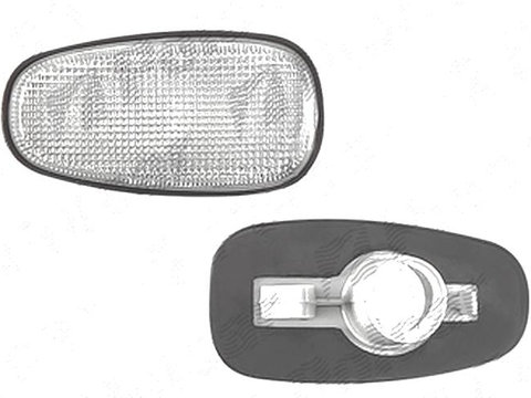 Lampa semnalizare laterala Opel Astra G, 01.1998-08.2009, Zafira, 01.1999-05.2005, fata, Stanga = Dreapta, WY5W, alb, negru carcasa, fara suport becuri, TYC