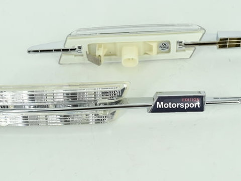Lampi laterale LED semnalizare transparente compatibile BMW Seria 5 E60 2004-2010 sedan 4D ( 525i/525xi/528i/528xi/530i/530xi/535xi/545i/550i ) - E61 2006-2010 wagib 4D ( 530xi/535xi )