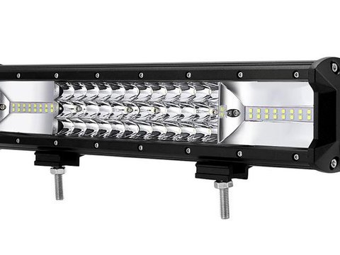 LED Bar Auto 216W, leduri pe 3 randuri, 12V-24V, 15120 Lumeni, 15,5&quot;/39,4 cm, Combo Beam 12/60 Grade
