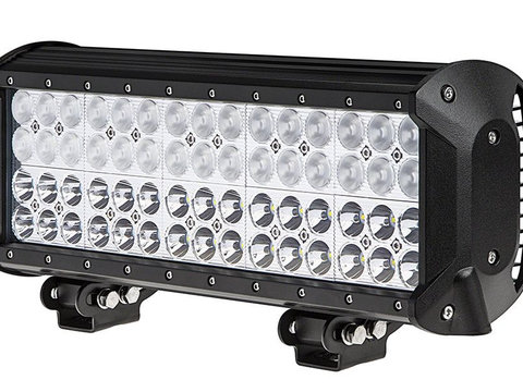 LED Bar Auto cu 2 faze (faza scurta/faza lunga) 180W/12V-24V, 15300 Lumeni, lungime 37 cm, Leduri CREE