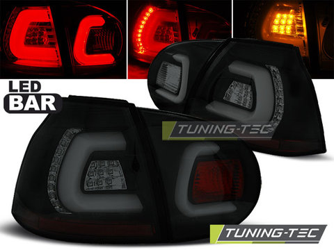 LED BAR Lampi Spate Stopuri BLACK SMOKE compatibila VW GOLF 5 10.03-09