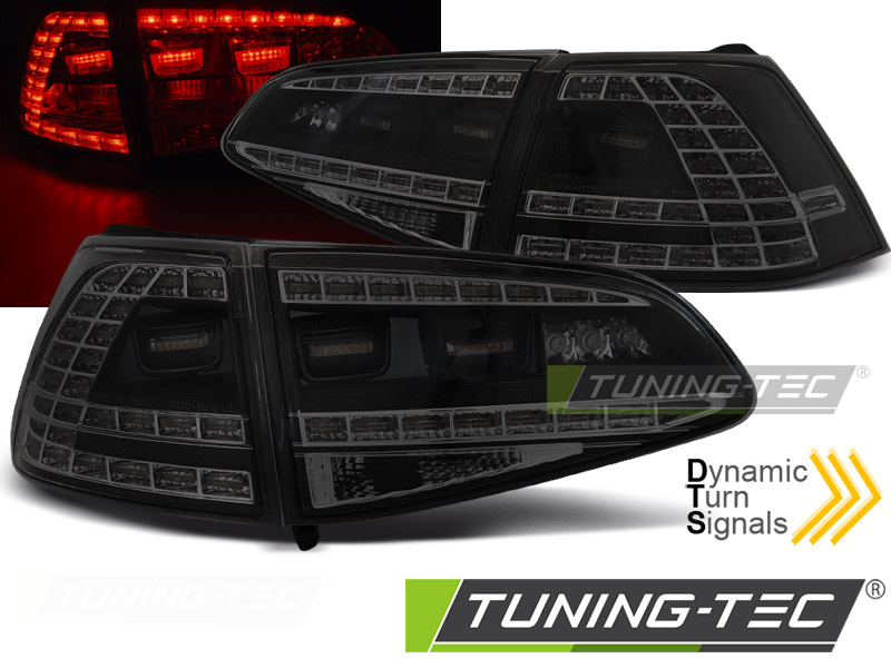LED Lampi Spate Stopuri SPORT BLACK SMOKE SEQ compatibila VW GOLF 7 13-17