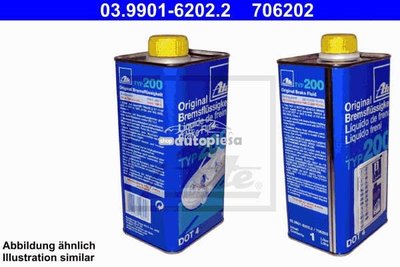 Lichid de frana ATE TYP 200 DOT4 1 L 03.9901-6202.