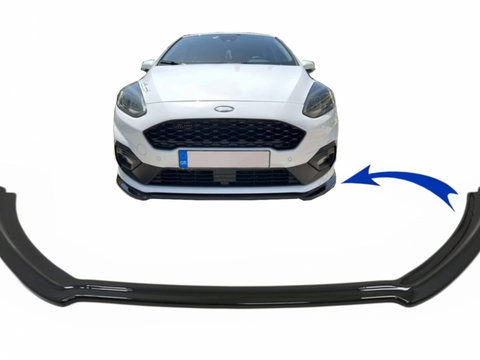 Lip Bara Fata compatibil cu Ford Fiesta Mk8 ST / ST-Line (2017-2021) Negru Lucios FBSFFIMK8