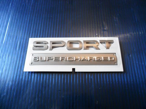 Litere / Scris / Emblema Range Rover SPORT SUPERCHARGED argintiu