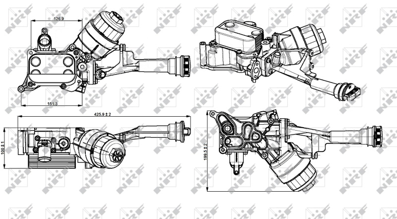 Locas filtru ulei NRF 31348 pentru masin
