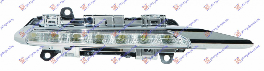 Lumină de zi cu leduri ovale 10- dreapta pentru Mercedes S Class (W221) 2005, 2006, 2007, 2008, 2009, 2010, 2011, 2012, 2013