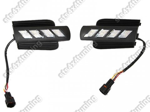 LUMINA DE ZI DRL CU SEMNALIZARE LED TOYOTA LAND CRUISER PRADO FJ120 2003-2009 [V2]