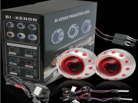 Lupe Bi-xenon Devil Eyes RED 2.5 inch 001R