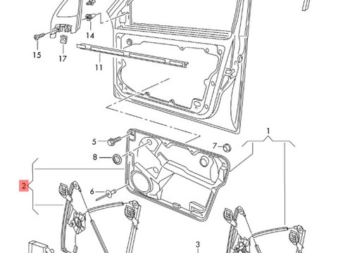 Macara geam dreapta fata Volkswagen Golf 4 (1J1) Hatchback 2001 OEM 1J4837462H