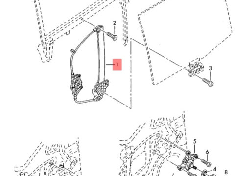 Macara geam electric 8E0837461A Audi A4 B6 Break 1.9 tdi 2002 AWX OEM 8E0839461A