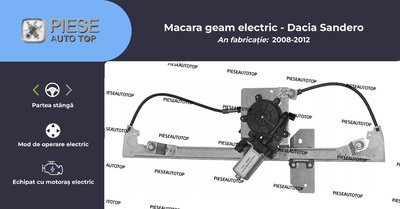 Macara geam electric stanga fata Dacia Sandero 200