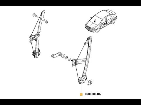 Macara usa fata stanga manuala Dacia Logan