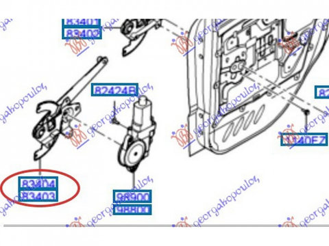 MACARA USA SPATE HYUNDAI ATOS 1999-> Macara usa spate stanga fara motor (Prime 03-07) PIESA NOUA ANI 2003 2004 2005 2006 2007 2008