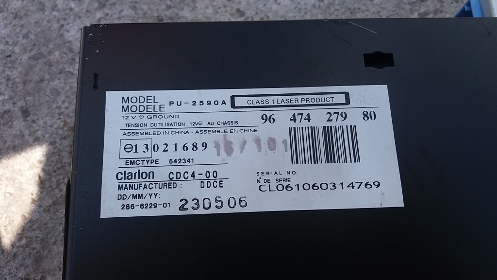 Magazie 6 CD Peugeot 407