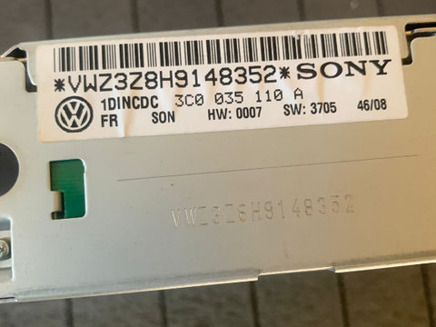 Magazie CD uri VW Passat CC cod : 3C0035110A