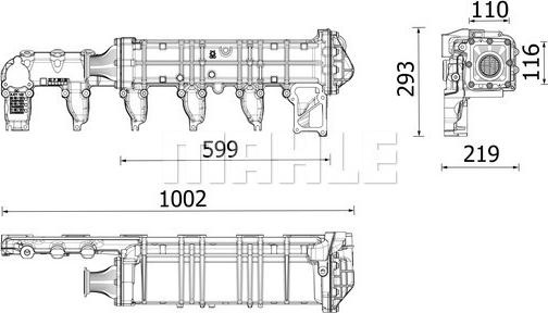 MAHLE CE 38 000P - Radiator, recirculare gaze de esapament