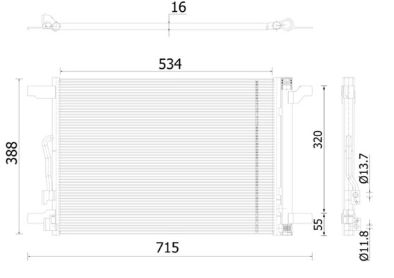 MAHLE Condensator, climatizare AC915000S la VW TIGUAN ALLSPACE (BW2, BJ2) 2017 2018 2019 2020 2021 2022 2023 2024 2025