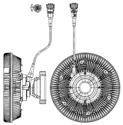 MAHLE Cupla, ventilator radiator CFC226000P se potriveste la VOLVO FM II 2013 2014 2015 2016 2017 2018