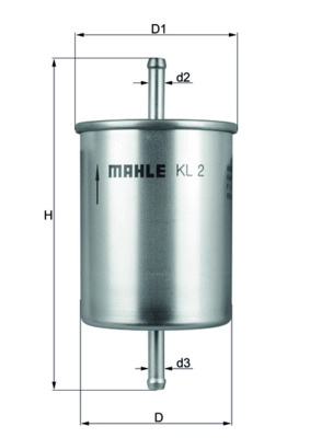 MAHLE filtru combustibil KL2 se potriveste la AUDI A6 C6 (4F2) 2004 2005 2006