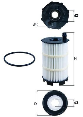 MAHLE Filtru ulei OX350/4D model AUDI R8 Spyder (4S9, 4SR) 2016 2017 2018 2019 2020 2021 2022 2023 2024 2025