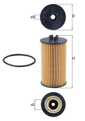 MAHLE Filtru ulei OX401D pentru masina FIAT CROMA (194_) 2005 2006 2007 2008 2009 2010 2011