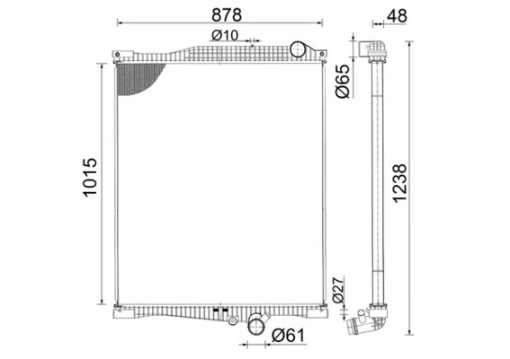 MAHLE Radiator, racire motor CR2095000S se potriveste la VOLVO FH16 II 2012 2013 2014 2015 2016 2017 2018 2019