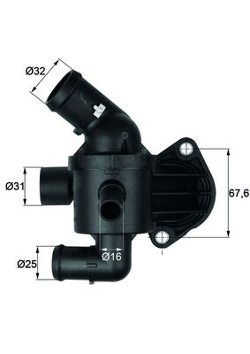MAHLE termostat,lichid racire TI1587 model AUDI A3 Cabriolet (8P7) 2008 2009 2010 2011 2012 2013