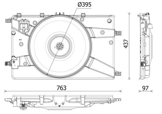 MAHLE Ventilator, radiator CFF546000P se potriveste la OPEL ASTRA J caroserie inchisa/combi (P10) 2012 2013 2014 2015