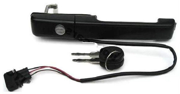 Maner exterior deschidere usa Vw Passat B4 03.1988-10.1993, Portiera Fata, Stanga, cu butuc + 2 cheie 357837205A , pt modele cu inchidere centralizata